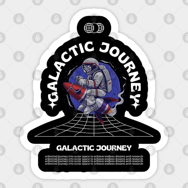 Galactic Journey t-shirt Sticker by Lusianus Bryan.Store